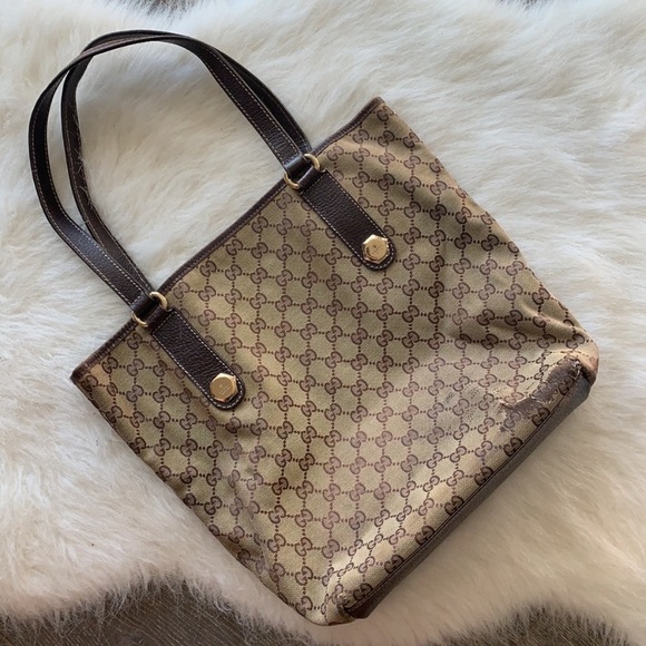 Vintage Gucci | brown monogram open top tote bag - Picture 5 of 16